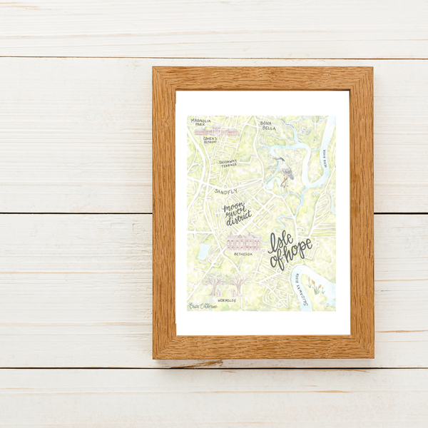 Isle of Hope Map Print