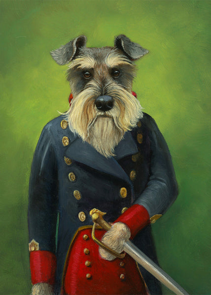 King Leonidas Schnauzer Dog Print