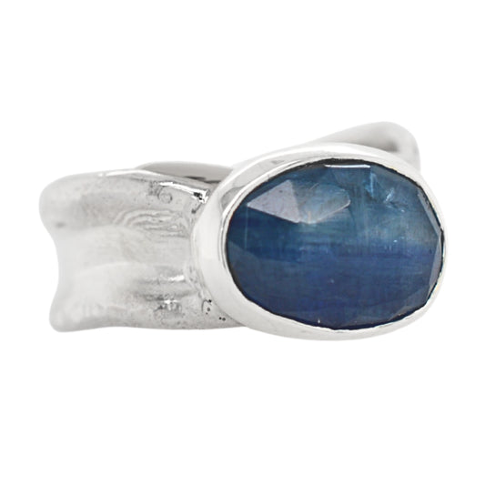 Kyanite Freeform Ripple Ring