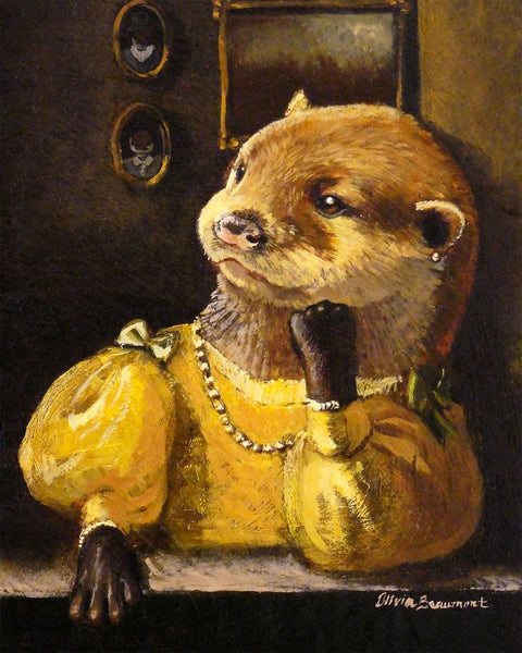 Lady in a Window Otter Print
