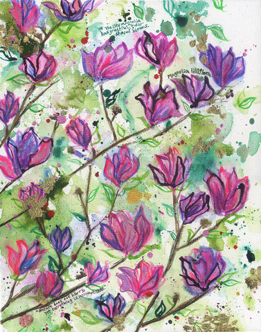 Lao Tzu (lily magnolias) - Original Painting