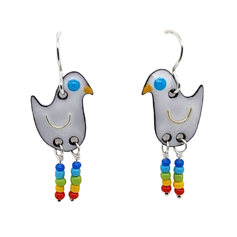 Leg Warmer Bird Earrings