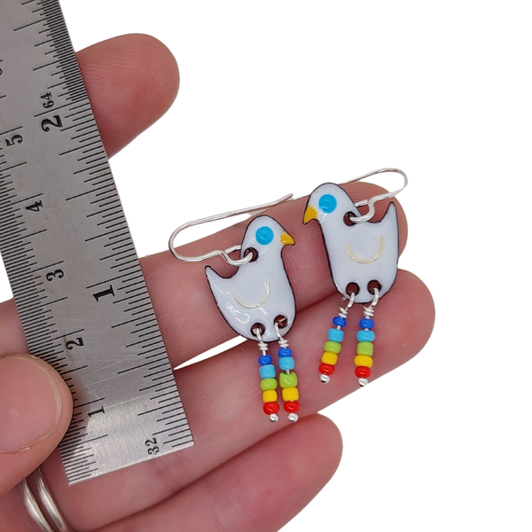 Leg Warmer Bird Earrings