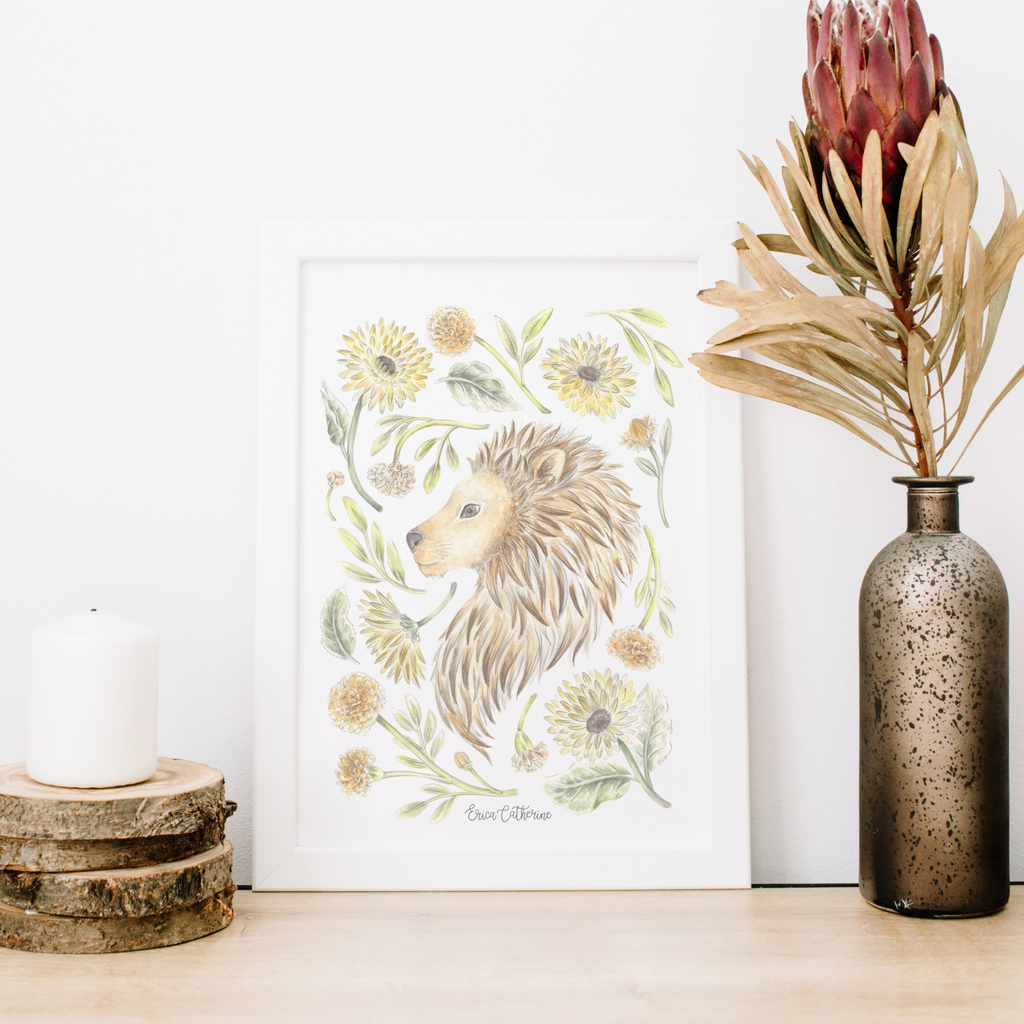 Leo Zodiac Sign Print