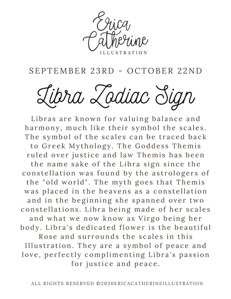Libra Zodiac Sign Print