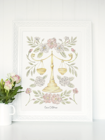 Libra Zodiac Sign Print