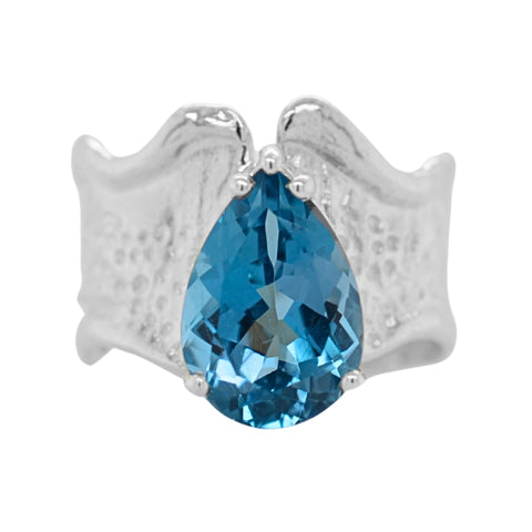 London Blue Topaz Rosebud Ring
