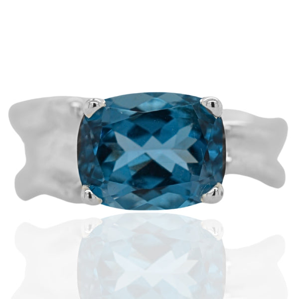 London Blue Topaz Sunflower Ring