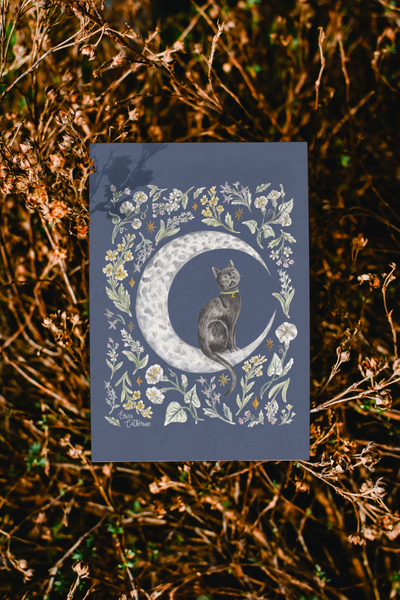Luna the Black Cat Print