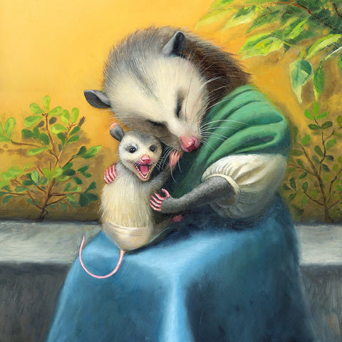 Opossum Painting - Madonna and Child