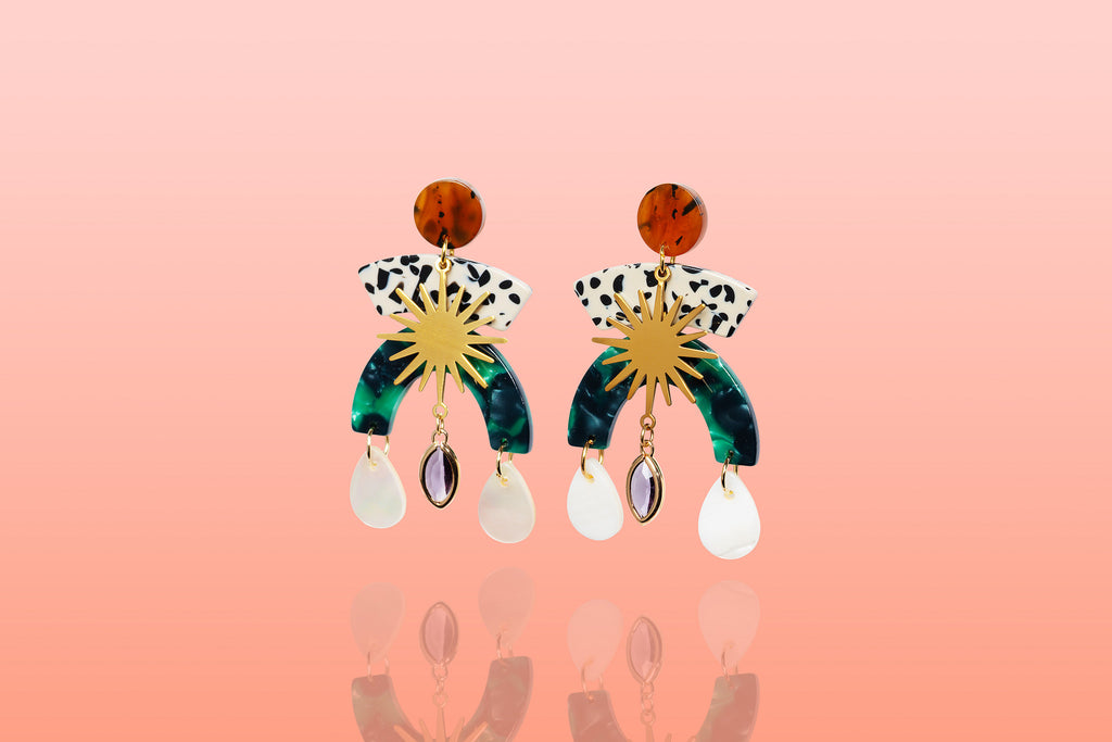 Maribel Shell Statement Earrings
