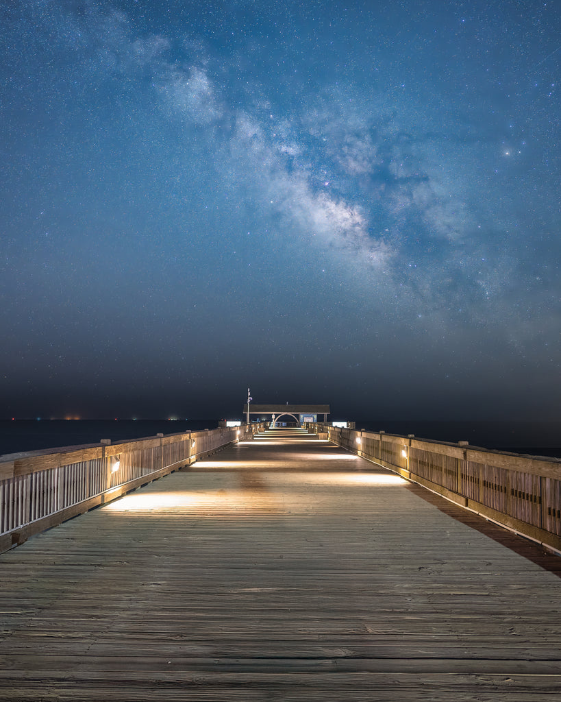 Milky Way over Tybee Pier