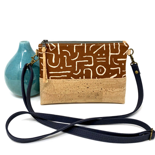 Mini Crossbody, Fabric & Cork