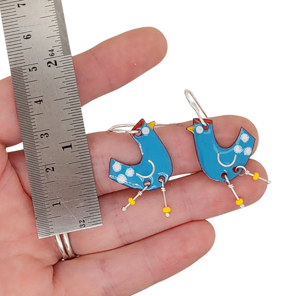 Modern Chicken Earrings