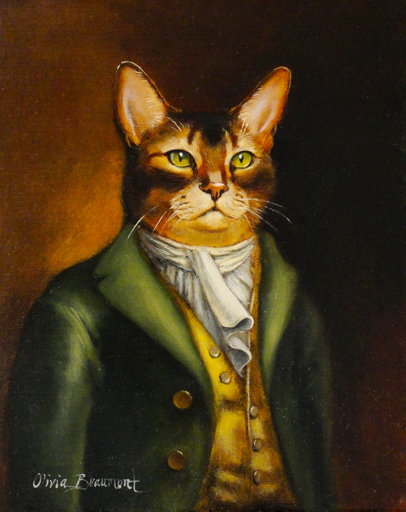 Mr Knightly Abyssinian Cat Print