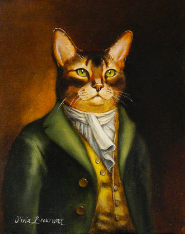 Mr Knightly Abyssinian Cat Print