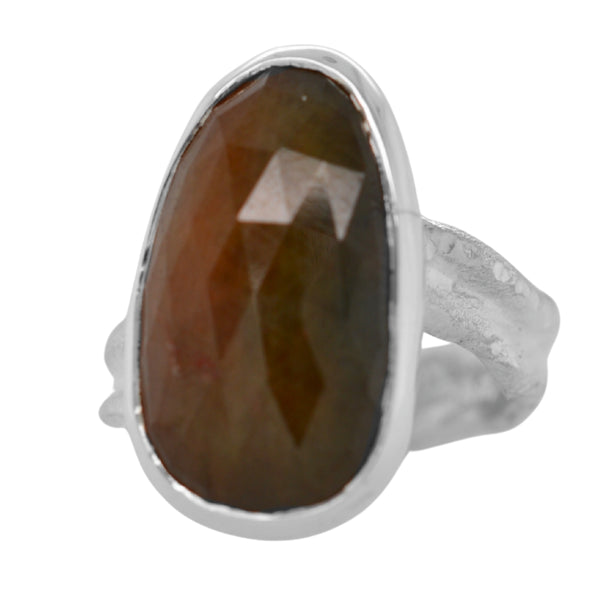 Multi-Sapphire Freeform Ripple Ring