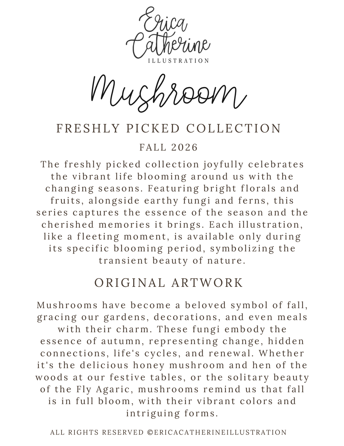 Mushroom Original Artwork