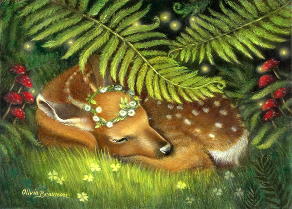 Naia Sleeping Fawn Print