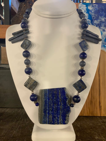 Necklace Lapis,sterling
