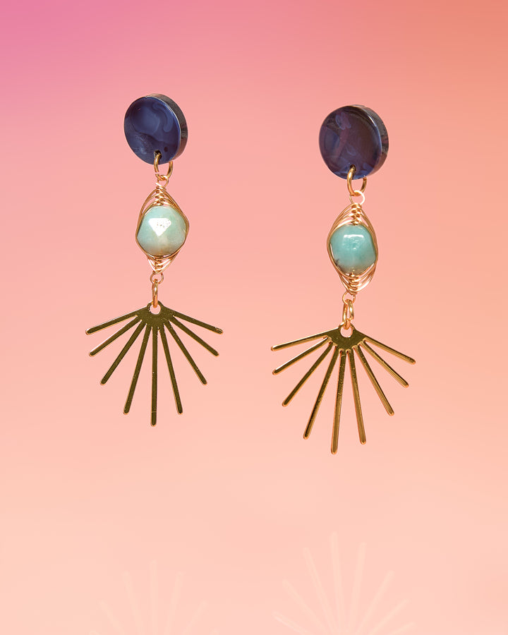 Ofelia Three Tier Dangle Earrings