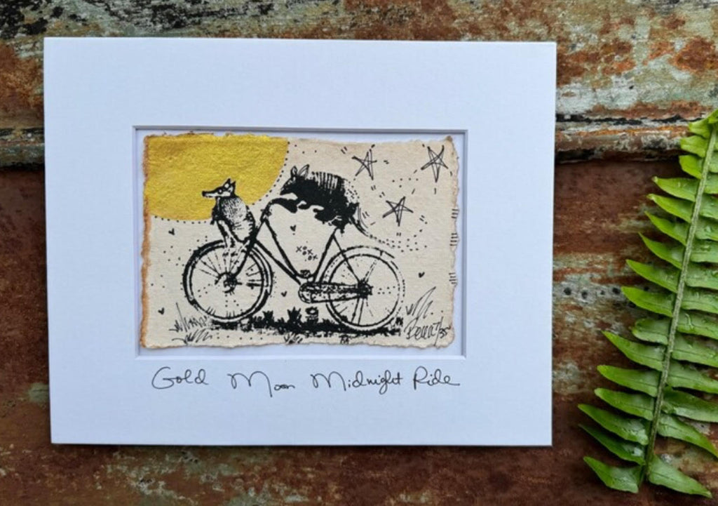 Original Gold Moon Midnight Ride Eight by Ten"