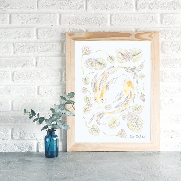 Pisces Zodiac Sign Print by Erica Catherine Gallery 209