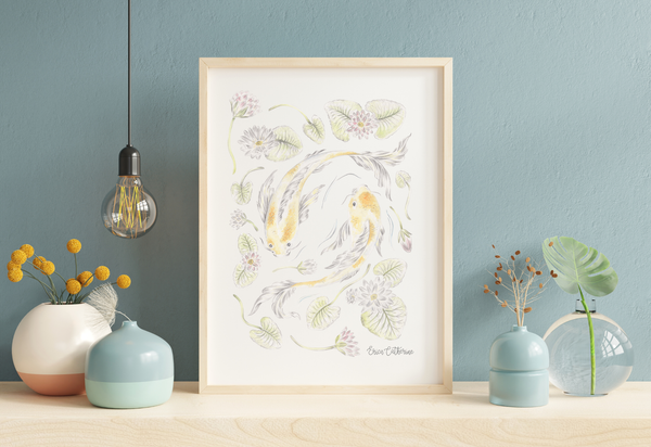 Pisces Zodiac Sign Print by Erica Catherine Gallery 209