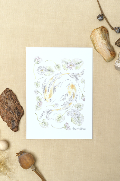 Pisces Zodiac Sign Print by Erica Catherine Gallery 209