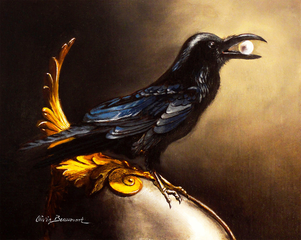 Poet's Pet Raven Print