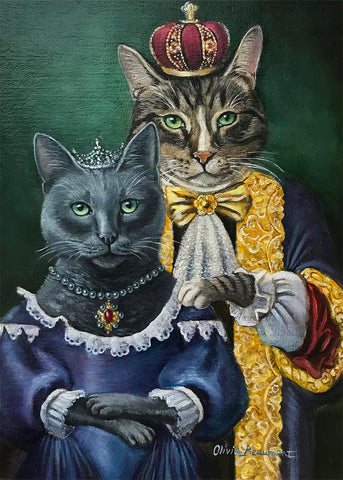 Royal Couple Cat Print