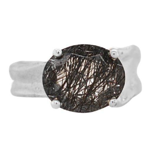 Rutilated Quartz Sunlit Path Ring