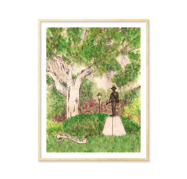 The Hiker, Forsyth Park - Art Print
