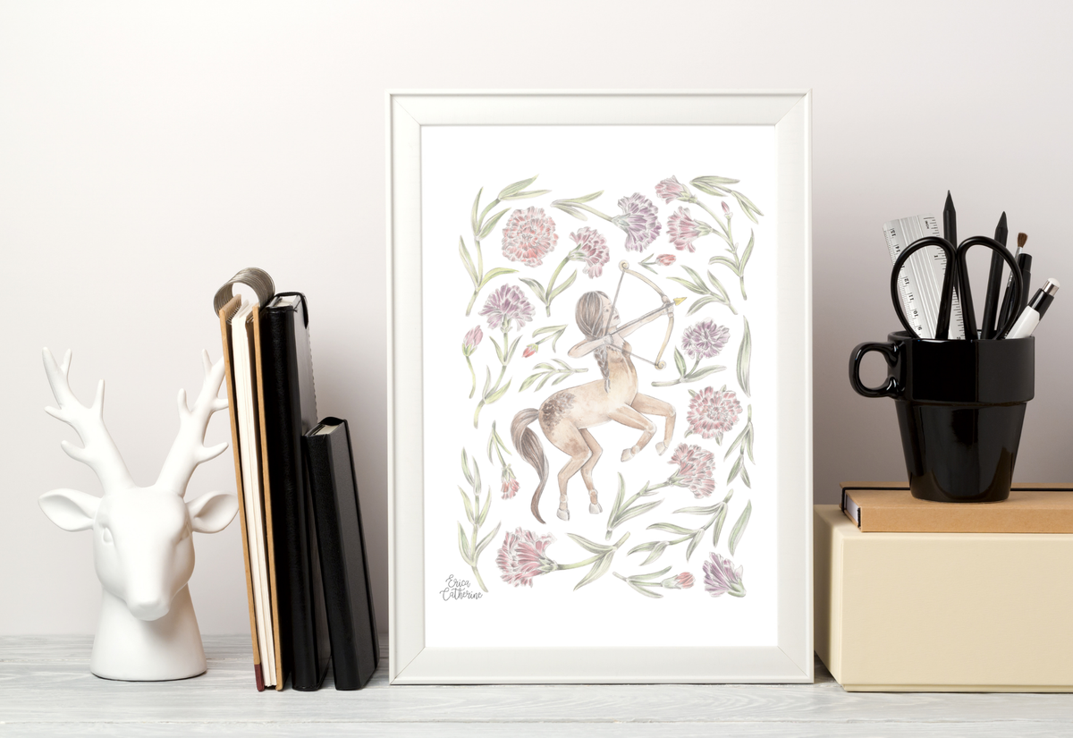 Sagittarius Zodiac Sign Print