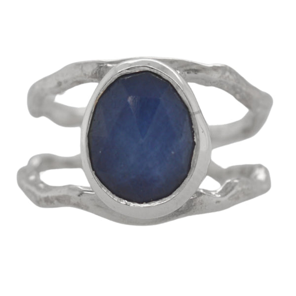 Sapphire Double Dandelion Ring