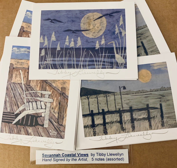 Savannah Coastal Notecards - 5 Assorted