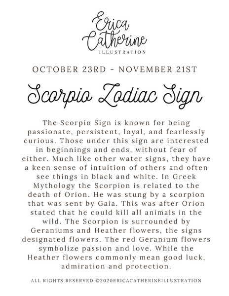Scorpio Zodiac Sign Print