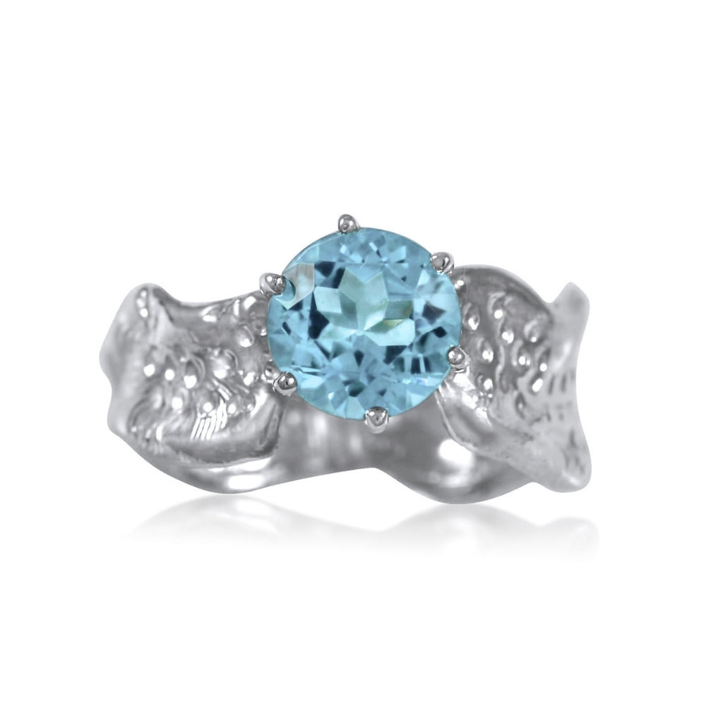 Sky Blue Topaz Pick a Poppy Ring