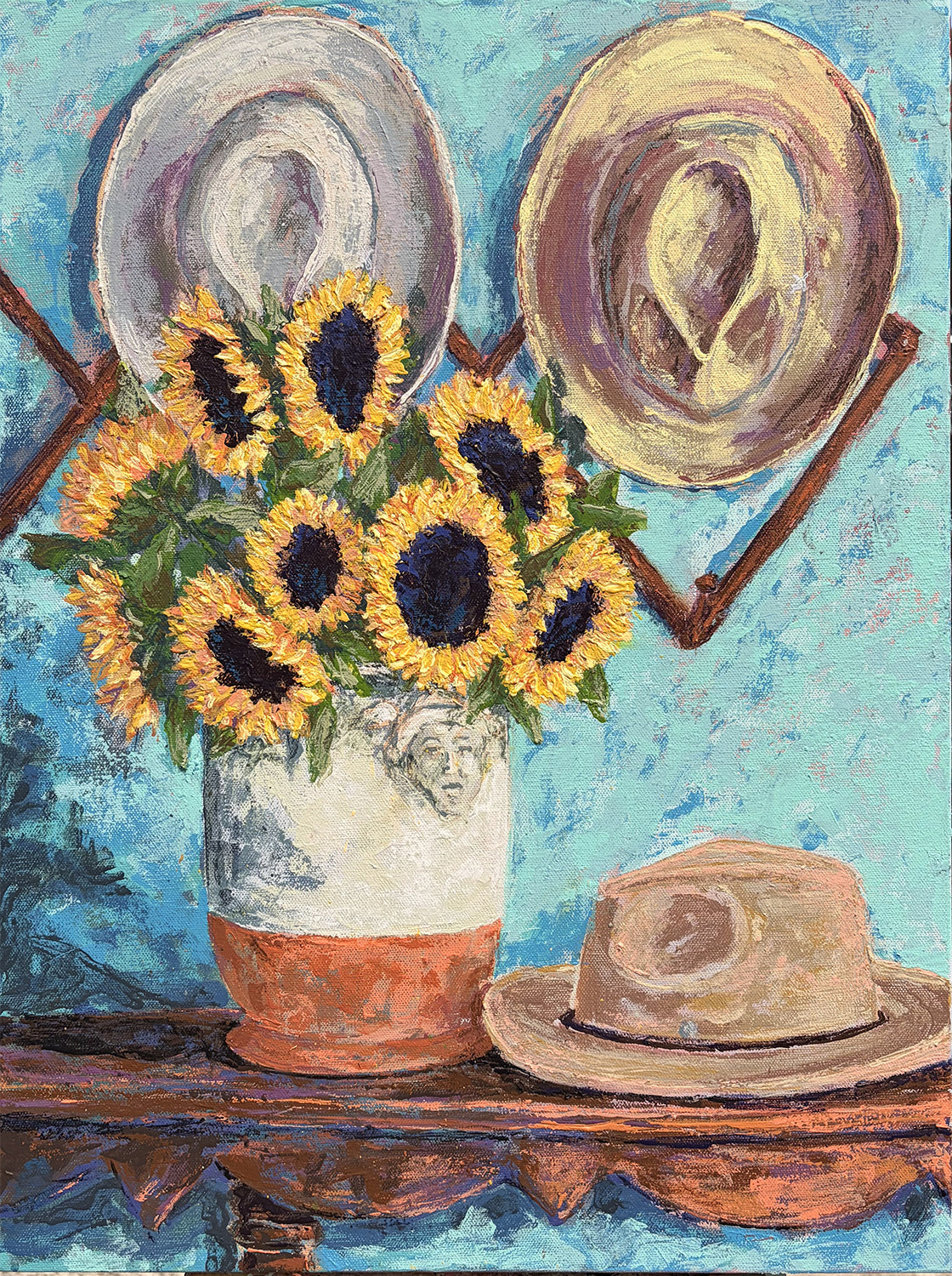 Sunflowers and Artist's Hats
