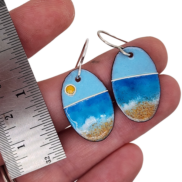 handcrafted glass enamel earrings
