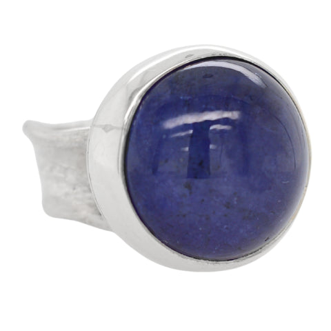 Tanzanite Round Ripple Ring