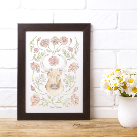 Taurus Zodiac Sign Print by Erica Catherine Gallery 209