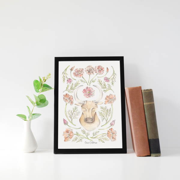 Taurus Zodiac Sign Print by Erica Catherine Gallery 209