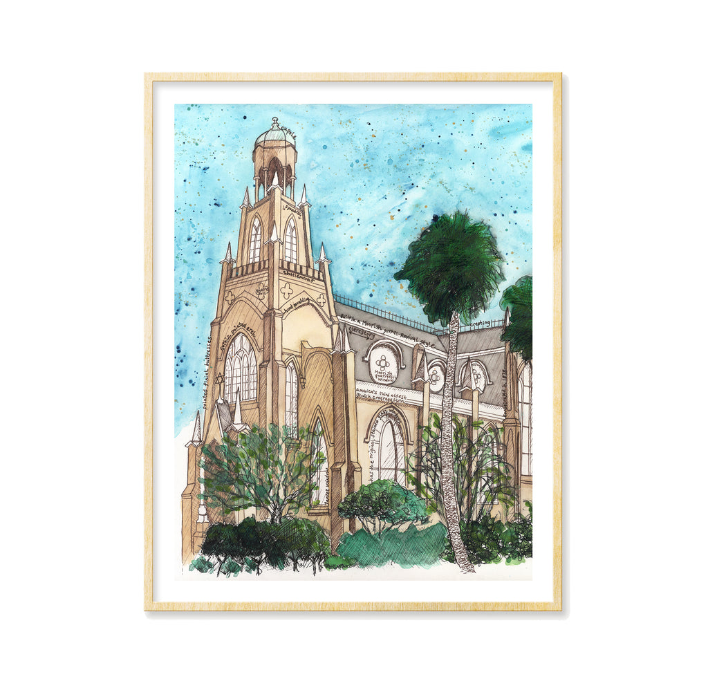 Temple Mickve Israel - Art Print