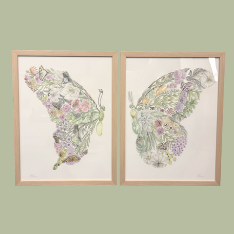 The Flight of Dusk and Dawn Original Artwork Diptych