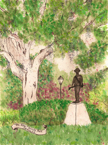 The Hiker, Forsyth Park - Art Print