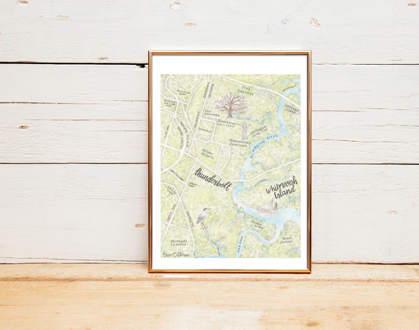 Thunderbolt Map Print