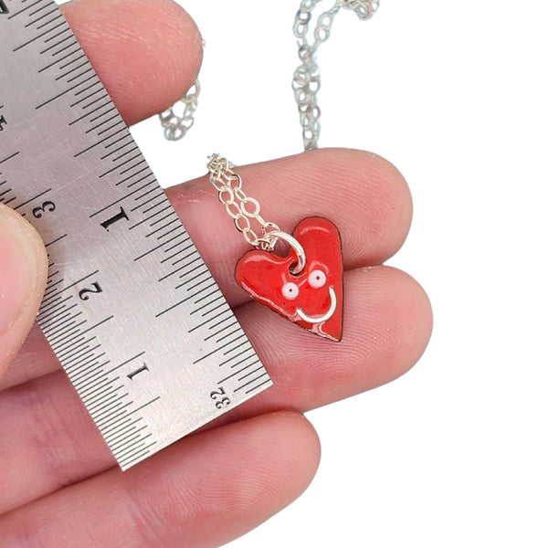 Tiny Smiling Heart Necklace