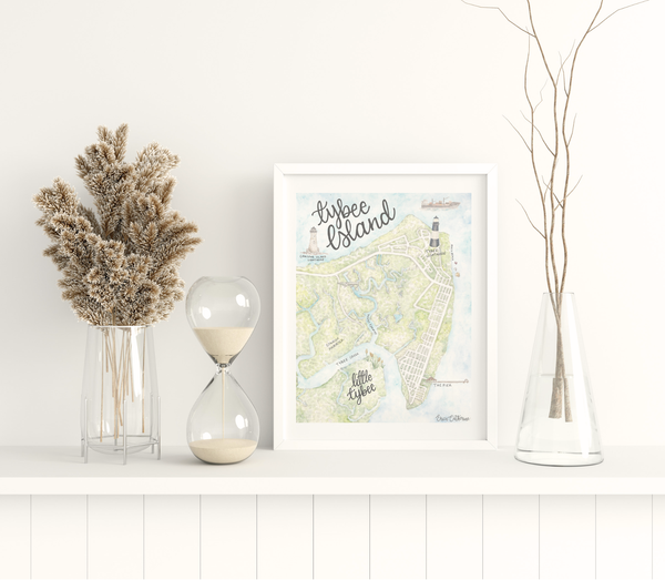 Tybee Island Map by Erica Catherine Gallery 209