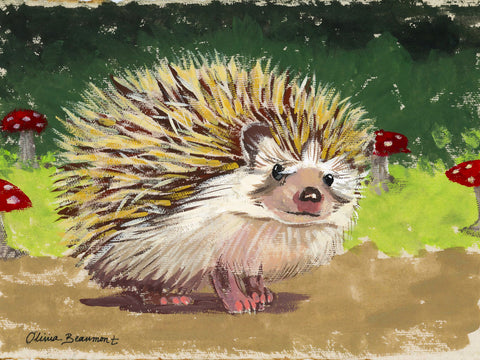 Unruffled Shuffle Hedgehog Print